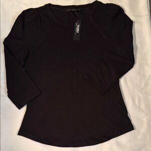 White House Black Market Black Blouse